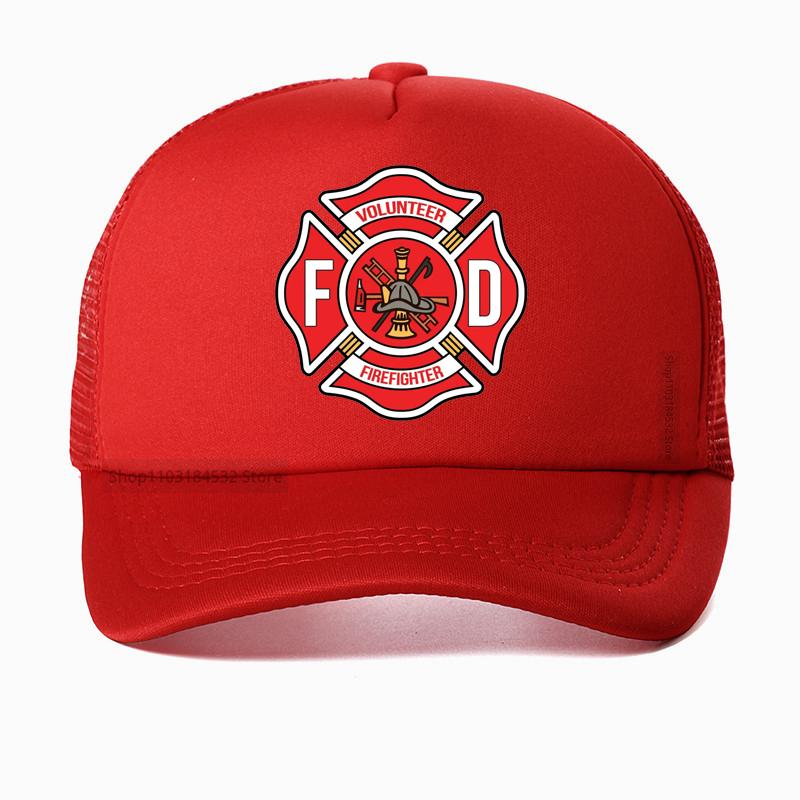 Firefighter Life Saver mesh Breathable Baseball Cap Fashion Fire DepartUnisext Outdoor Adjustable Snapback Hat Gorras Adjustable