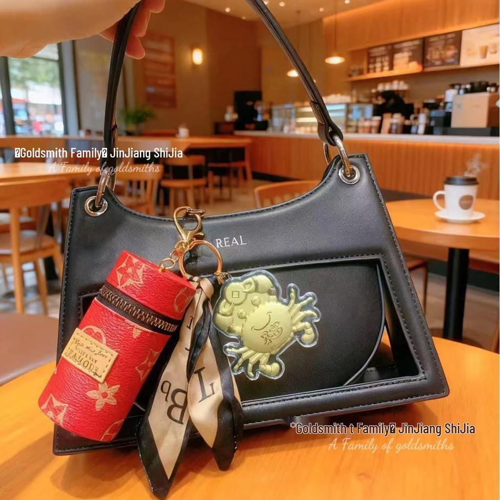 999 Pure Gold Money Keychain & Mobile Chain with Crab Bag Pendant for Girlfriend