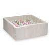 Dry Pool 110x110x40 Corduroy Beige 600 Balls: Pearl, Light Pink, Light Mint, Light Gold