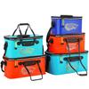 Foldable Live Fish Bucket With Ventilation Window Heavy Duty Rubber Fishing Water Container Anglers