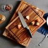 Cutting Wood Board With 1pc Juice Groove Wooden Chopping Board For Kitchen Meat And Cheese Cheese Board With Juice Slot