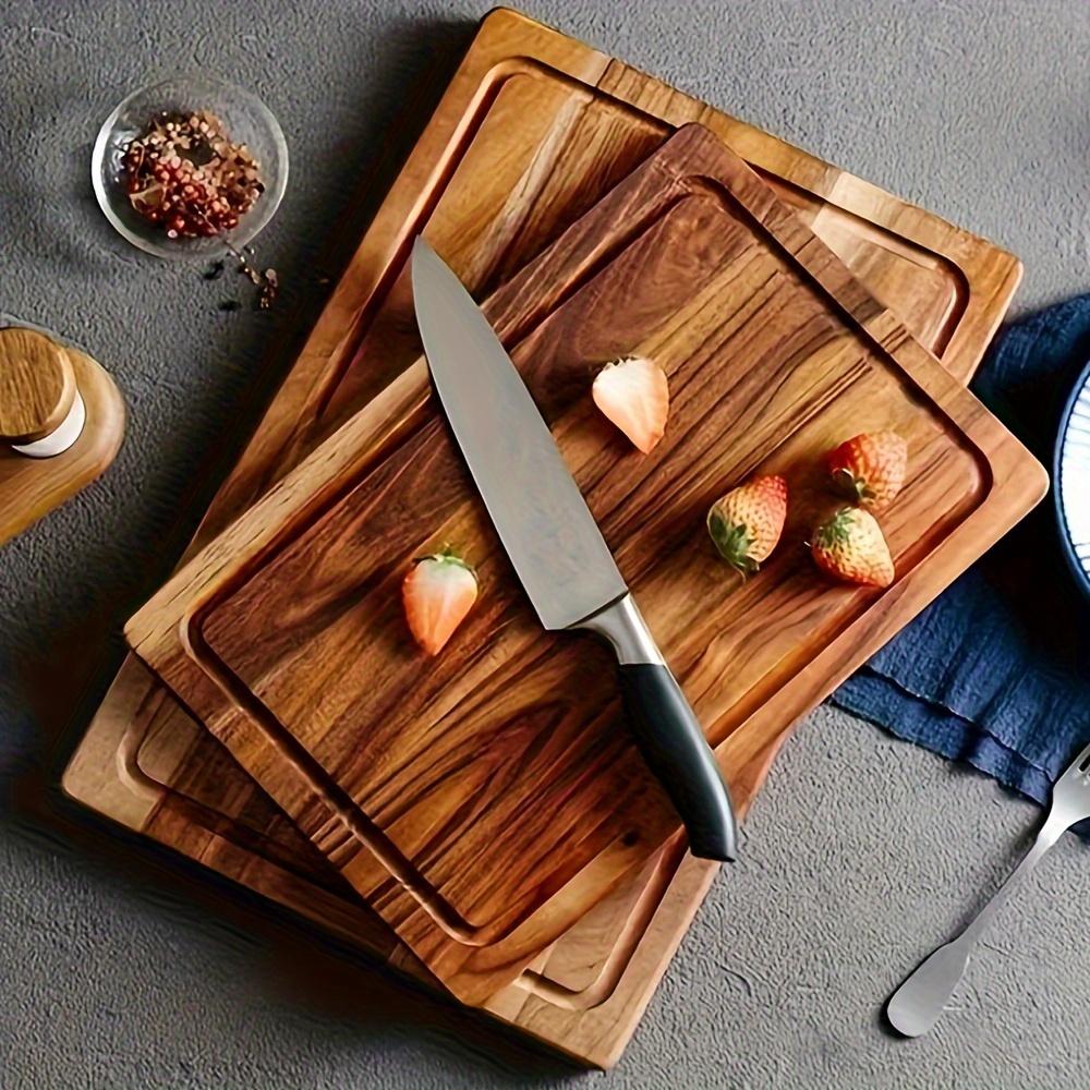Cutting Wood Board With 1pc Juice Groove Wooden Chopping Board For Kitchen Meat And Cheese Cheese Board With Juice Slot