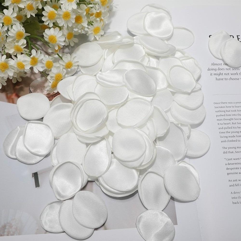 30/50/100pcs White Artificial Rose Flowers Silk Homme Decor Silk Rose Petals Bridal Showers