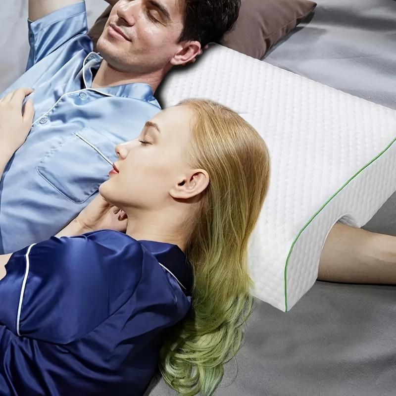 1Pcs Arched Cuddle Pillow for Couples Slow-Rebound Memory Foam Pillow with Arch Support Hand Pillow for Arm Rest & Noon Breaks