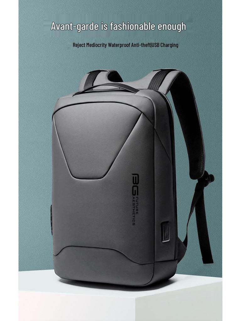 BANGE Waterproof Men's Business Sports Backpack with USB Laptop Compartment