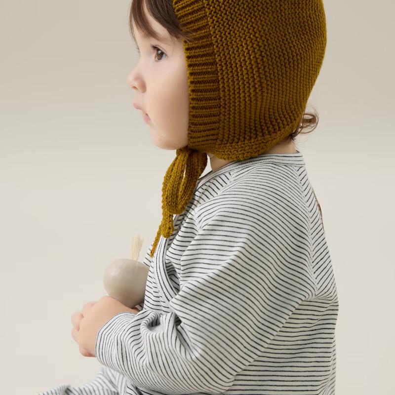 Papa Unisex Baby Soft Striped Autumn/Winter Romper 80