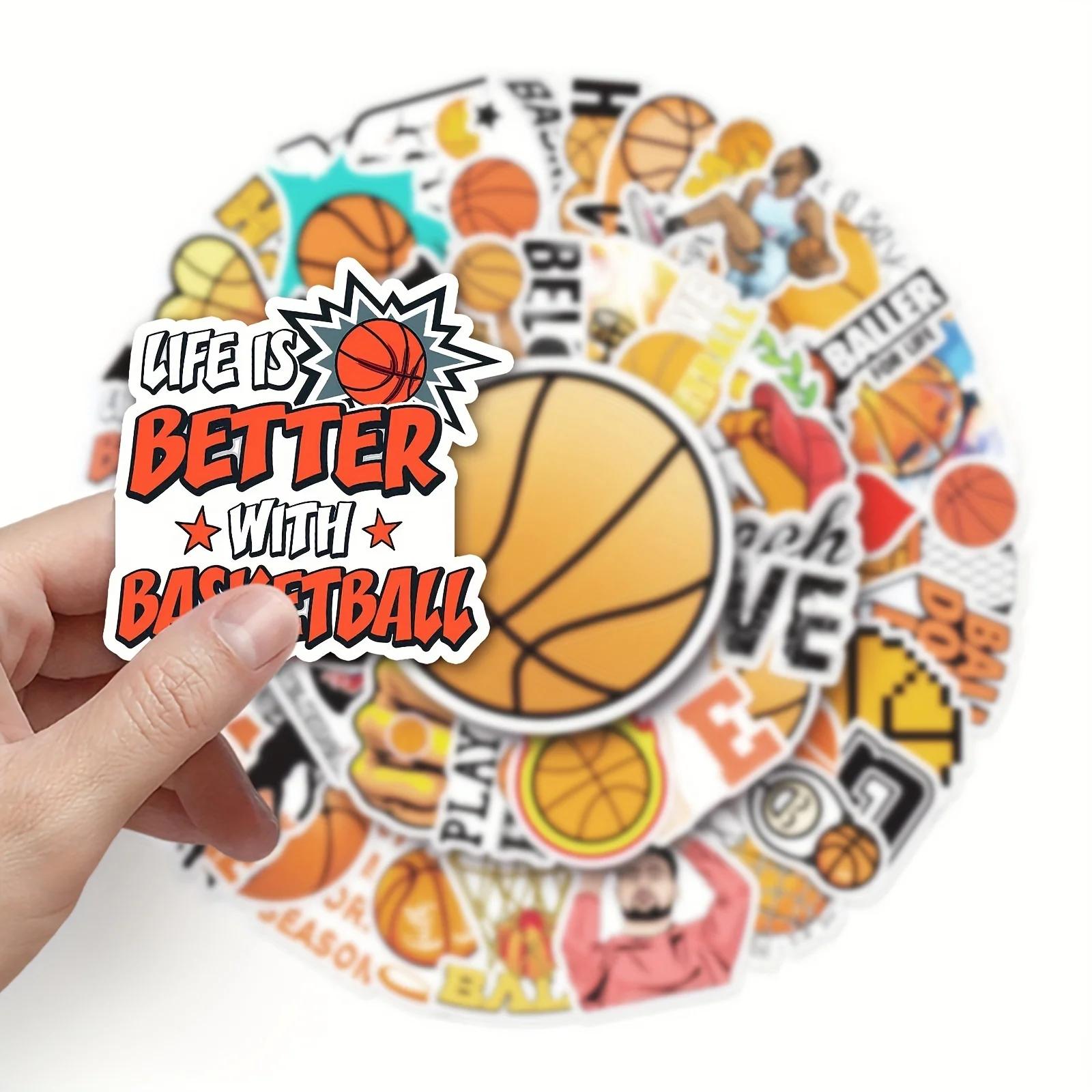 

Basketball Graffiti Stickers Cool Sports Decals for Laptops Water Bottles and DIY Projects Perfect for Basketball Fans and Kids