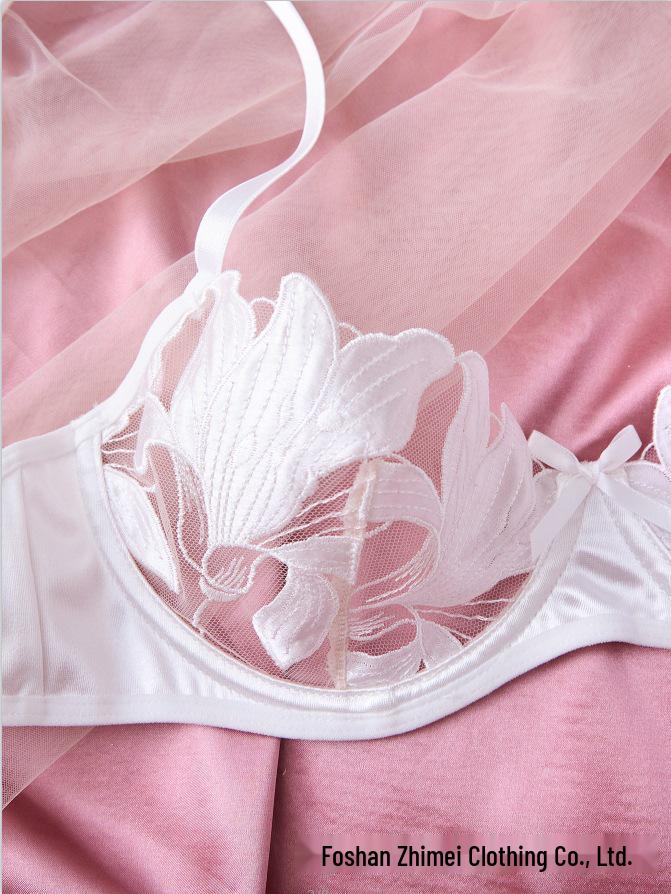 Y Ekskluzywny Zestaw Bielizny z Kwiatowym Haftem dla Kobiet 23171