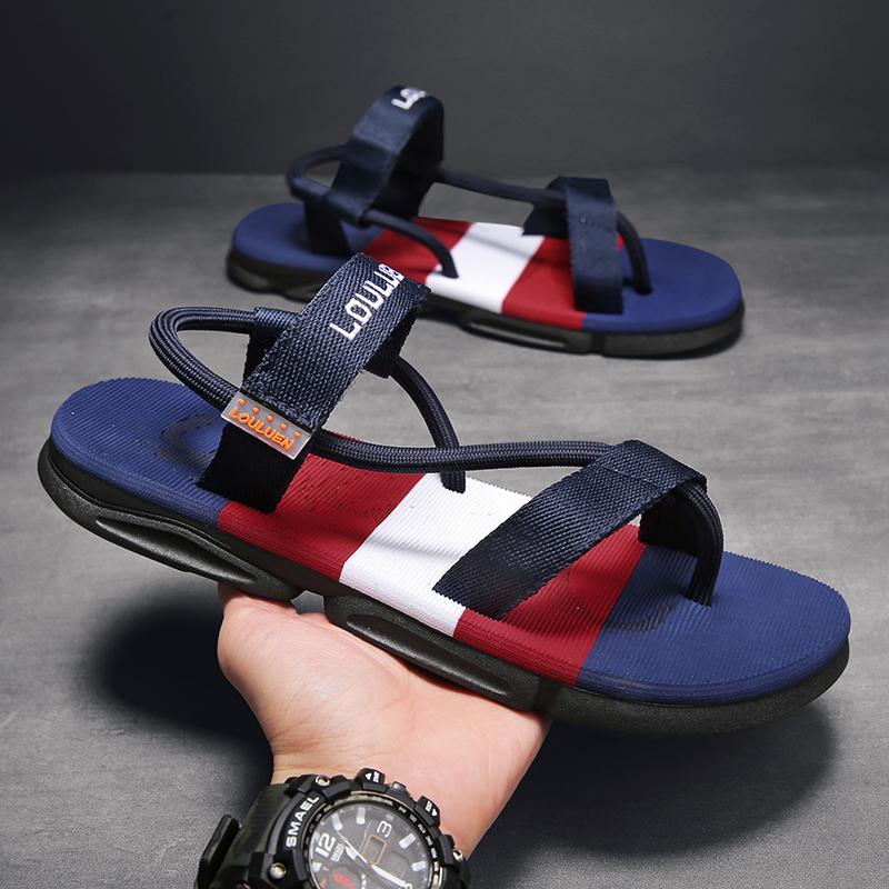 Fashion Flip-Flops Mens Casual Shoes Slippers With Athletic Trend Elastic Toe Ring Sandals Sneakers Shoes Men Thong Rope Beach Plus Size