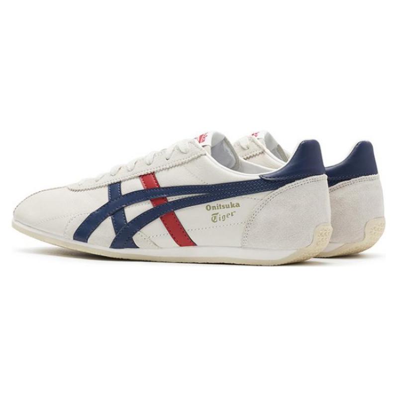 ONITSUKA TIGER Runspark Cushioning, Slip Resistant, And Abrasion Resistant Low Top Running Shoes Unisex Silver White Sneakers 1183B480-9950