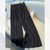 Apricot Glazed Ice Silk Women's Wide-Leg Pants: Summer 2026, Lightweight, Good Drape, 3/4 To 9/10 Length.