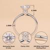 1CT Moissanite Solitaire Ring 925 Silver Lab Diamond Engagement Rings for Women Round Cut D Color VVS1 Wedding Jewelry