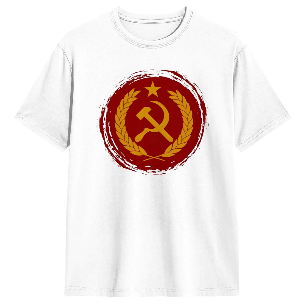 Unisexs TShirt Hammer And Sickle Star Marxist Funny 100 Cotton Tee Shirt Short Sleeve T Shirts Crewneck Clothes