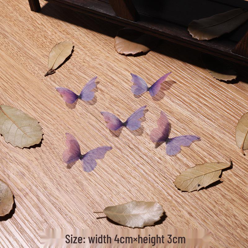 Single-Layer Tulle Butterfly Wings: Ancient Style Hairpin and Headdress DIY Materials
