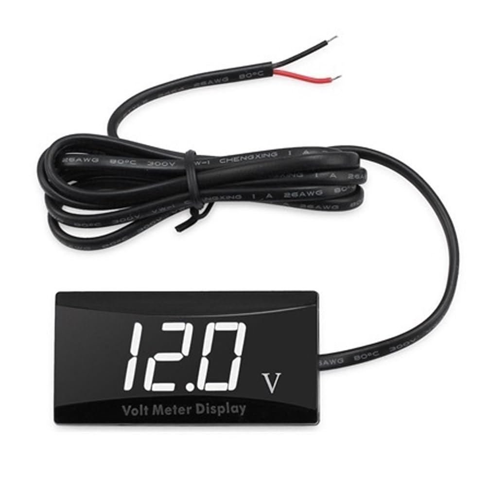 Motorcycle Voltmeter 12V Digital Voltmeter Meter Digital Compact LED Display