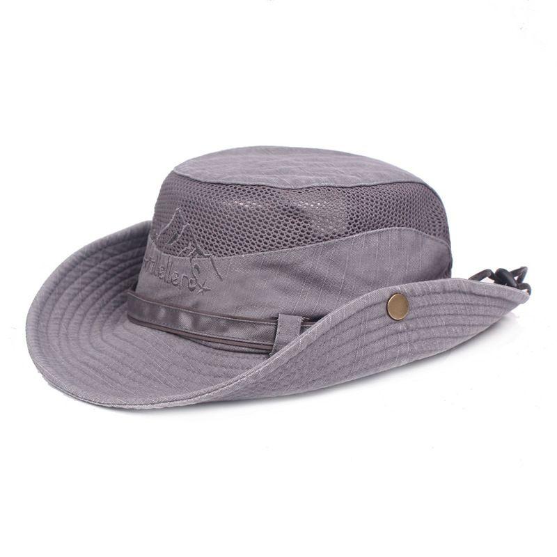 

Sun Protection Hat Bucket Cargo Safari Bush Jungle Summer Fishing Mens Women Grey