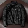 Korean Style New Trend Soft Lambskin Genuine Leather Jacket Men Slim Fit Biker Short Coat