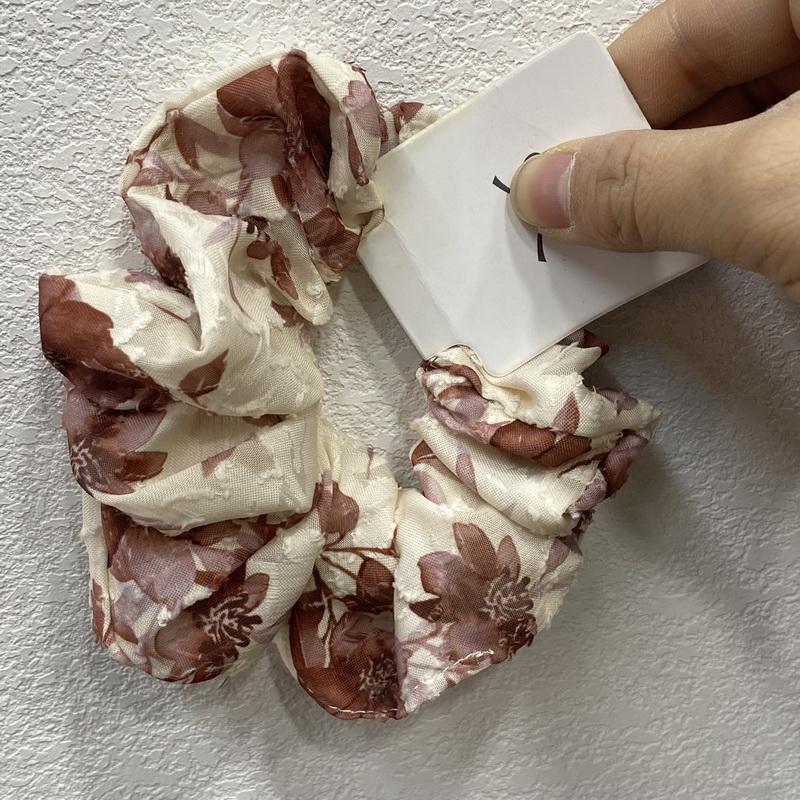 

женская резинка-скранчи для волос с ретро-принтом, для девочек, цветочная резинка для волос, эластичная, градиентные цвета, резинки для волос, цветок, веревка для волос, скрачи