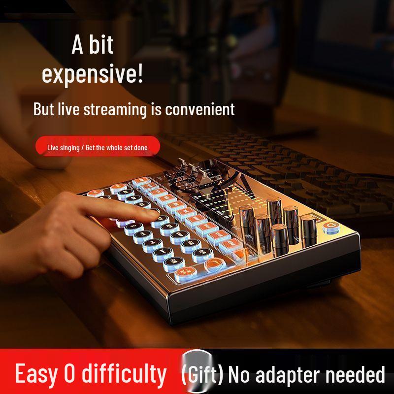 M9 Sound Card Set: Multi-Device Compatible, Ideal for Live Streaming, Recording, KTV, with Pitch Correction and Excellent Sound Quality.