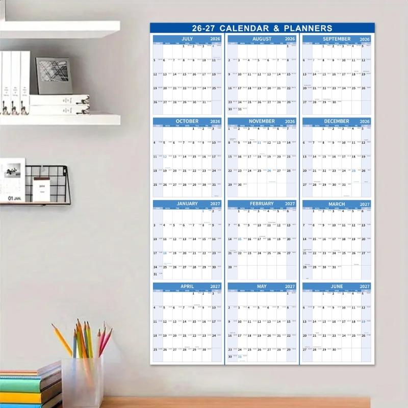 Calendario de Pared Doble Cara 2026 Planificador Anual de 12 Meses Calendario Borrable en Seco Calendario Mensual Para Planificación