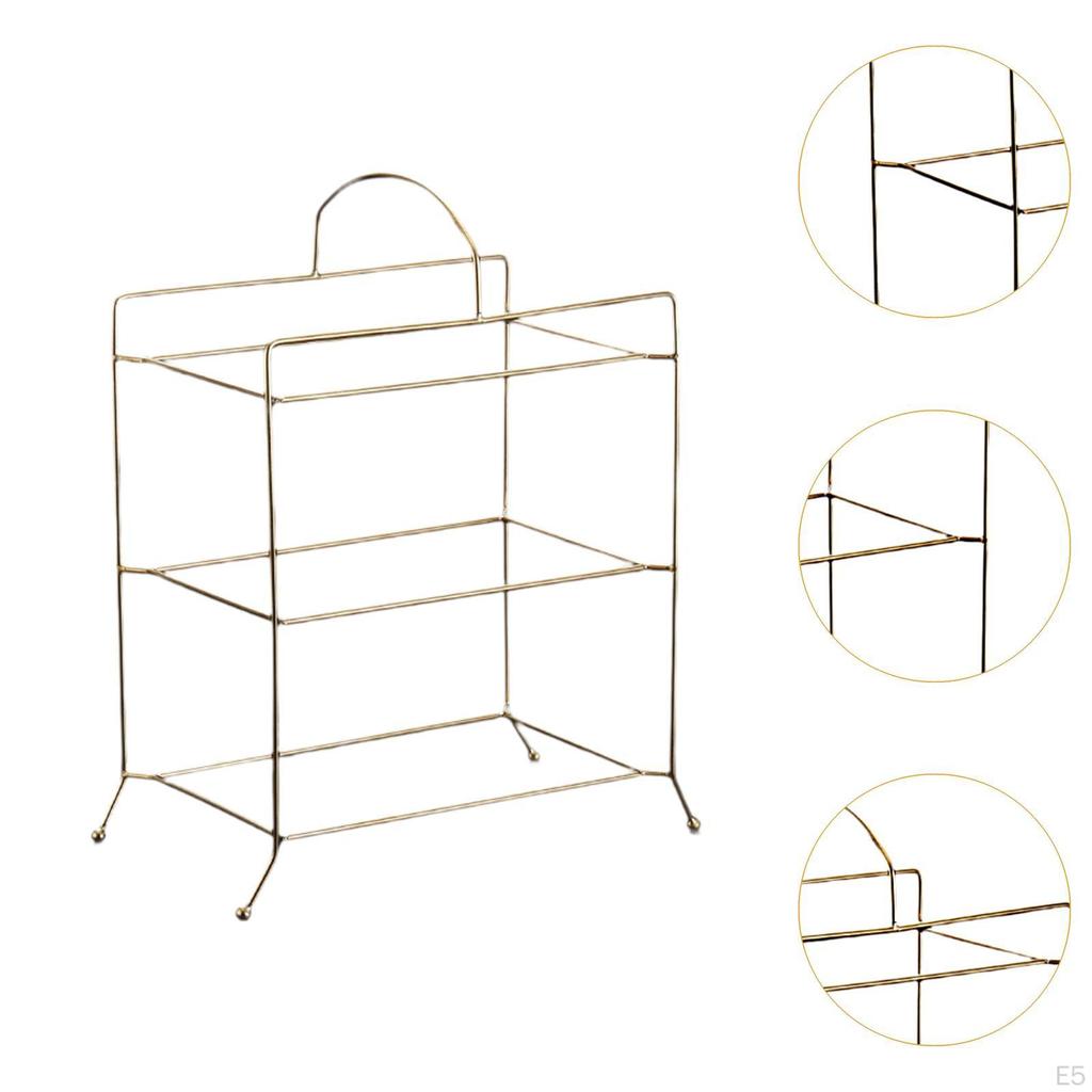 Dish Storage Rack Food Preparation Tray Industrial Kitchen Counter Gold