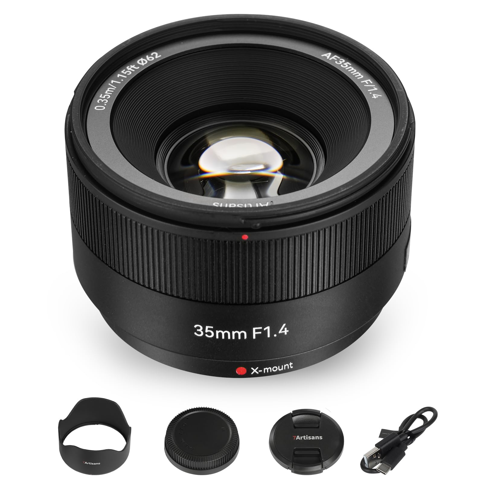 

7Artisans AF 35mm Autofocus Large STM Lightweight and Beautiful Perfect for and Travel Photography F1.4 APS-C X-Mount Lens, F1.4 Aperture, Motor,