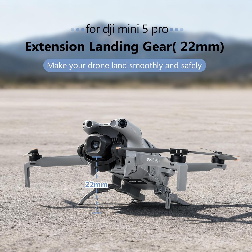 STARTRC DJI Mini 5 Pro Landing Gear Height Increase Bracket, Landing Gear Guard, Increases Height by 22mm, Foldable, Safe Flight, Mini 5 Pro Drone
