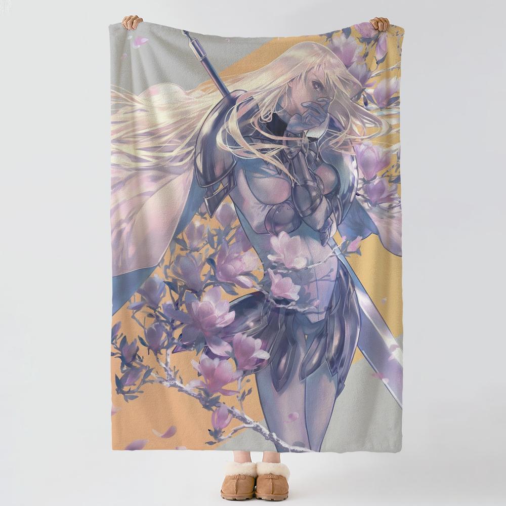 anime C-Claymore-e Throw Thick Comfort Flannel Quilt, Multi-scene Use Indoor Outdoor Daily Nap