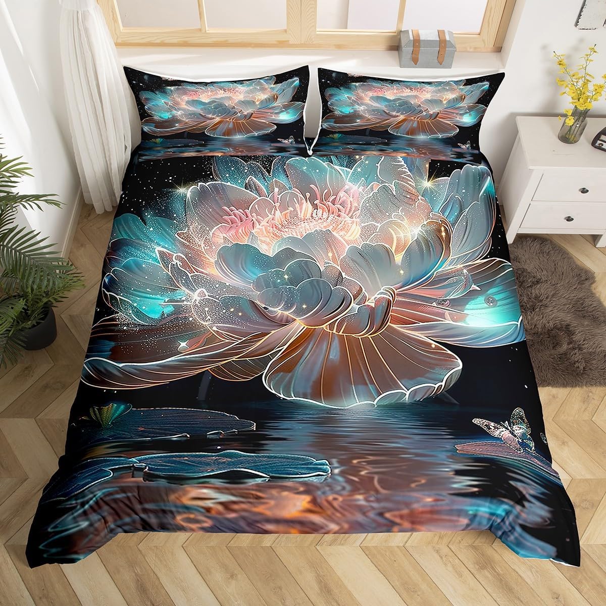 

Comforter Luxury Vintage Floral Queen King Size 3D Printed Colorful Flowers Bedding 3 Piece Set With 2 S No Quilt Comforter (quilt)-EU Single(135*200cm)3pcs