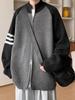 Amerikaanse Trendy Patchwork Vestjas: Heren Winter Gebreide Kleding voor Koppels - High Street Stijl Trui.