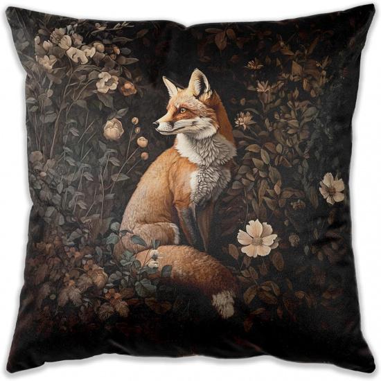 Dark Academia Owl Under The Mushroom Pillow Covers 18x18, Dark Cottagecore Decor, Vintage Botanical Nature Bird Decorative Throw Pillow Covers for 03color