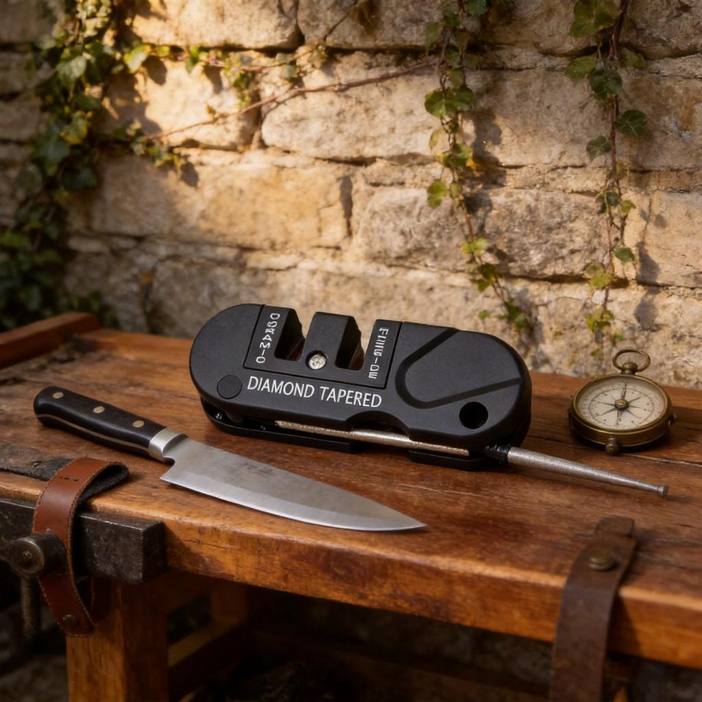 Multi Tool Knife Sharpener With Tungsten Steel Rod For Outdoor Camping And Hiking