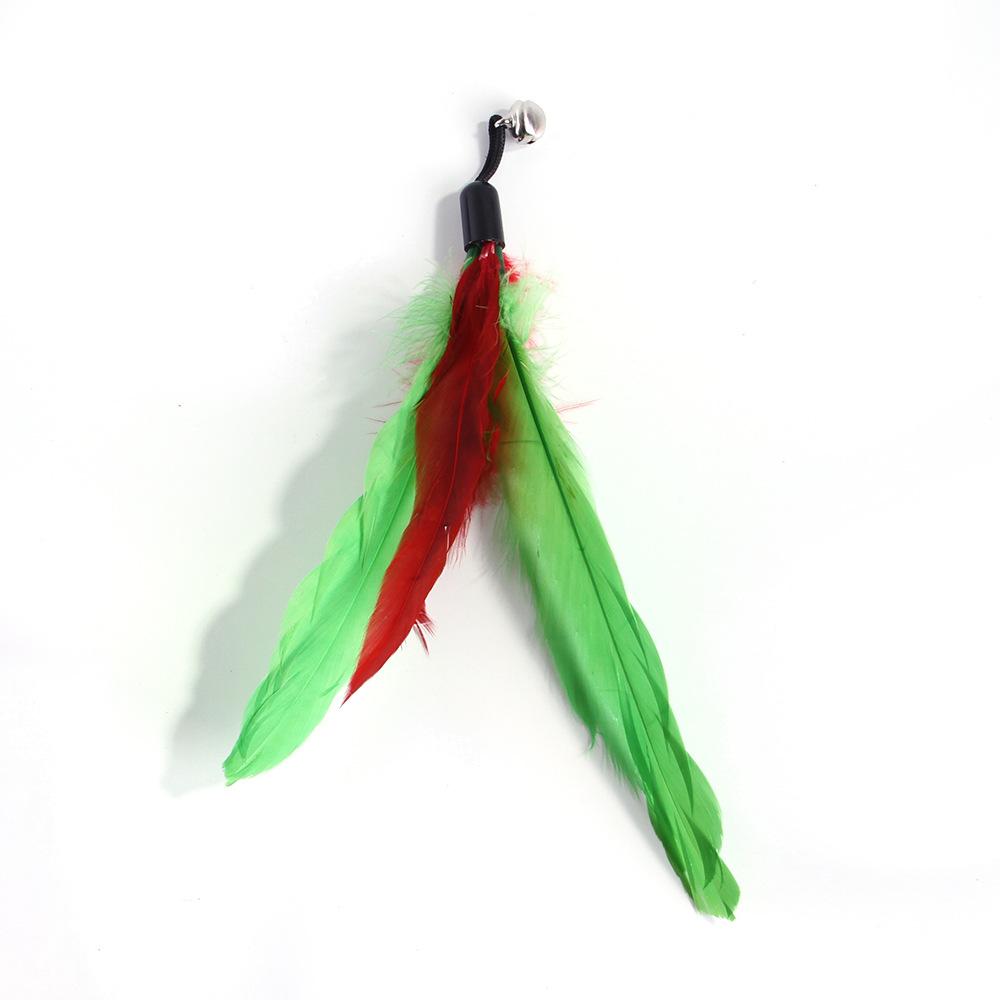 Cat Feather Toy Accessories False Mouse Worm Toy with Bell Kitten Cat Toys Interactive Replacement Refill Foam Ball Training
