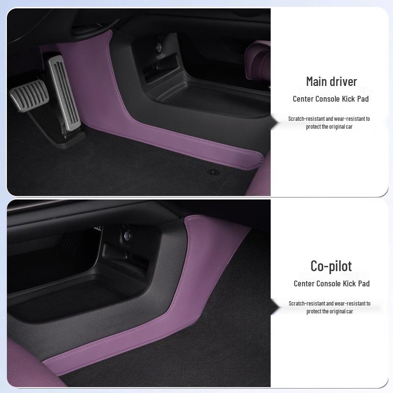 Xiaomi SU Kick Pads & Nappa Leather TPE Seat Protectors for Console Interior Modification