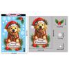 Christmas Wreath Puppy Glass Stickers Static Decorations Gift Box Shopping Mall Window Decoration Holiday Theme