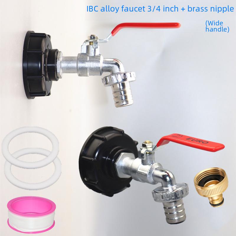 Grenzüberschreitender IBC-Tonnenfass-Messingadapter und 1/2-Zoll-Ventil