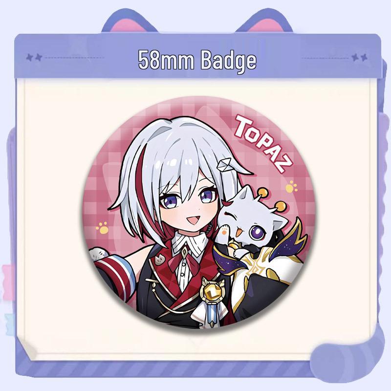Honkai: Star Rail Cat Series Badges - March 7th, Himeko, Dan Heng Merchandise