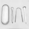 3pcs Stainless Steel Iron Box Tongue Scraper Brush Cleaning Scraper Oral Care Tongue Cleaner Tools