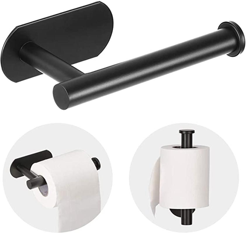 Adhesive Toilet Paper Roll Holder 304 Stainless Steel Wall Mounted Tissue Towel Bath Ball Holder Rack for Kitchen Bathroom