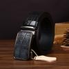 High-End Business Light Luxury Crocodile Embossed Belt Men'S Genuine Leather First Layer Cowhide Automatic Buckle Casual Dress Pants Belt