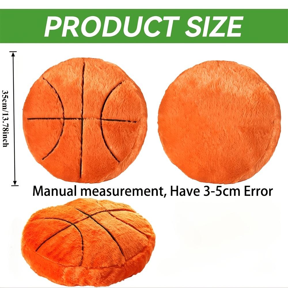 Kids' Ball Plush Pillow - Compressible Soft Long-Haired Soccer, Basketball, Baseball & Stuffed Animal Bed Cushion with Team Logos-Like Patterns
