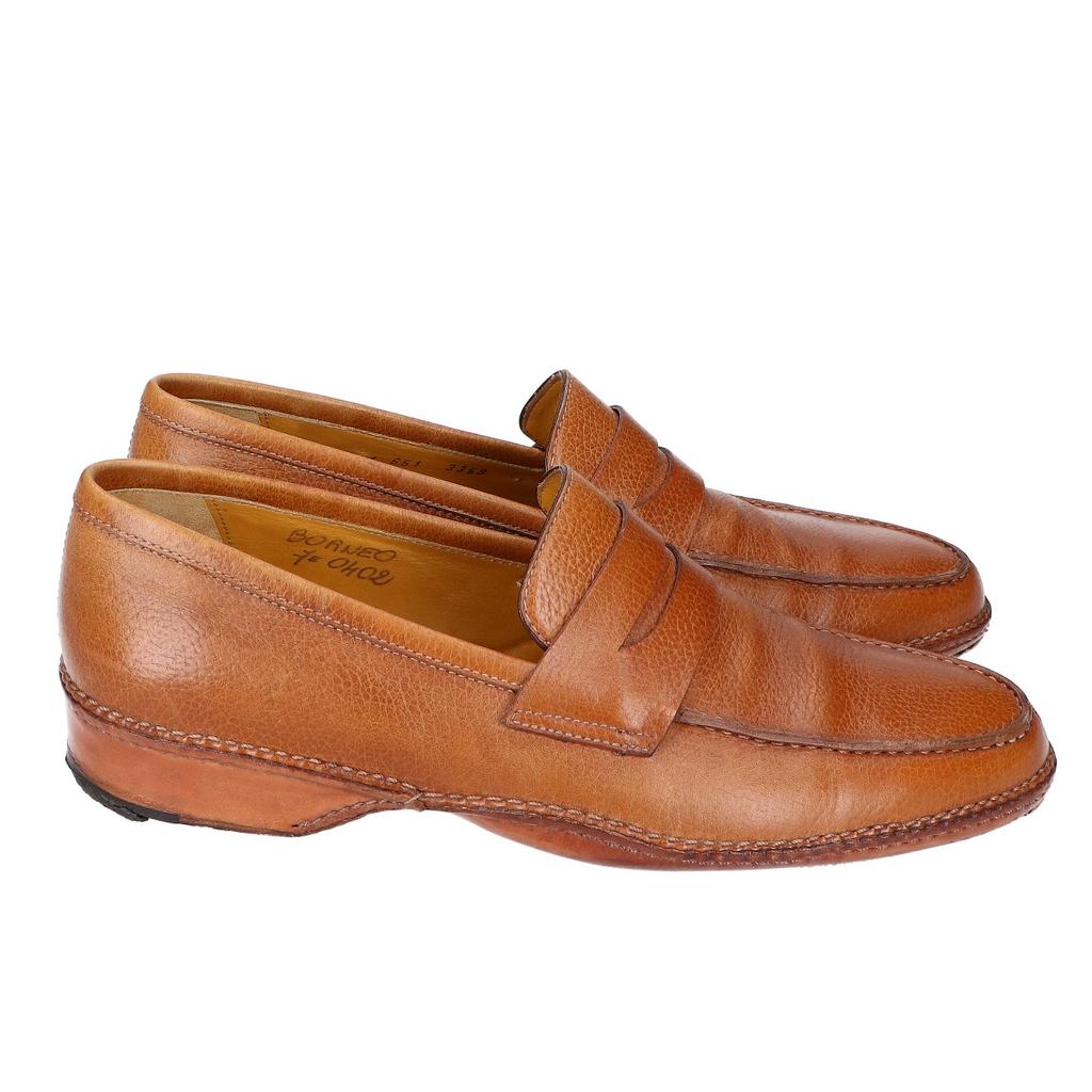JOHN LOBB BORNEO Zapatos Mocasines Penny de Cuero Borneo 7 MarrónUsado