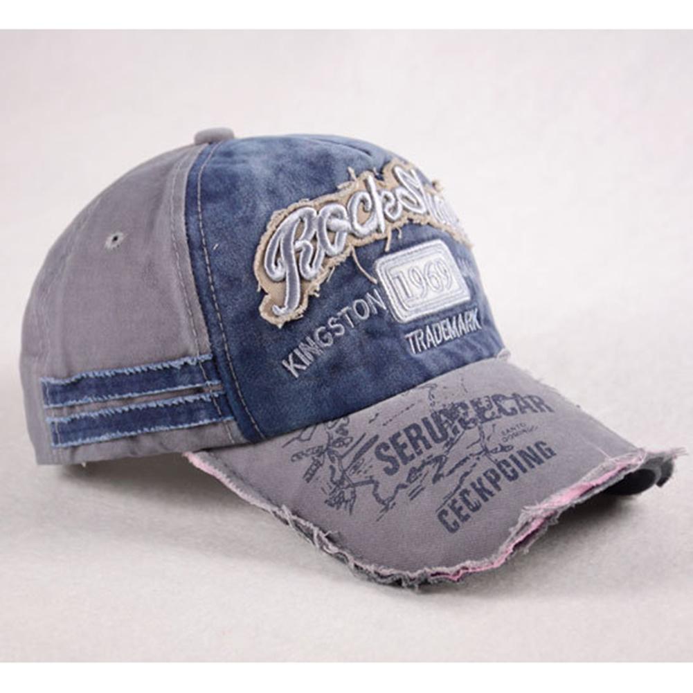 

Summer Baseball Cap Letters Embroidery Retro Snapback Trucker Caps Sports Hat For Men Women Gray M (56-58cm)#1