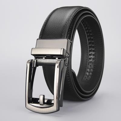 Herren Premium Ledergürtel Automatische Schnalle Business Legierung Herren Gürtel