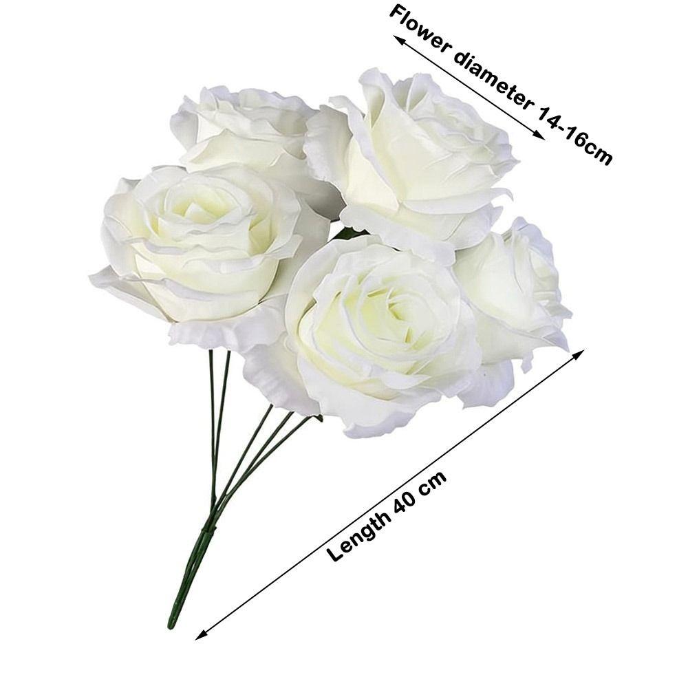 Silk Artificial Rose Flower 5 Heads Wedding Floral  for Wedding and Festival Decoration