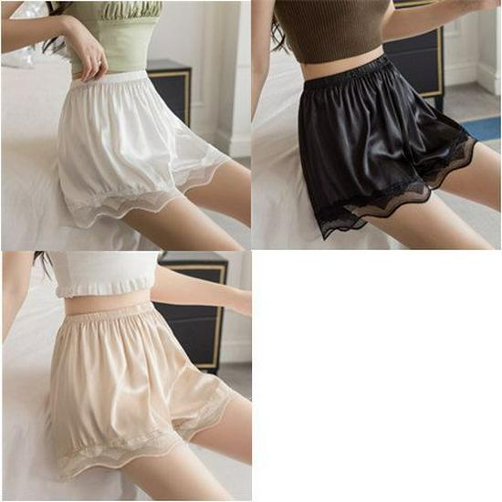 Ice Silk Women's Mid-Waist Loose Safety Shorts - Lightweight Summer Base Layer