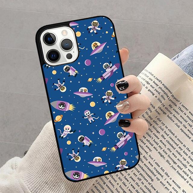 

Космический Чехол для Телефона Счастливые Кошки для iPhone 17 Air 16 16e 15 Plus для Apple 13 11 12 14 Pro Max Чехол coque fundas Оболочка iPhone 13