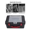 Black Multifunctional Hardware Tool Box Portable Plastic Storage Box for Parts Organization Portable Parts Box Plastic Tool Box