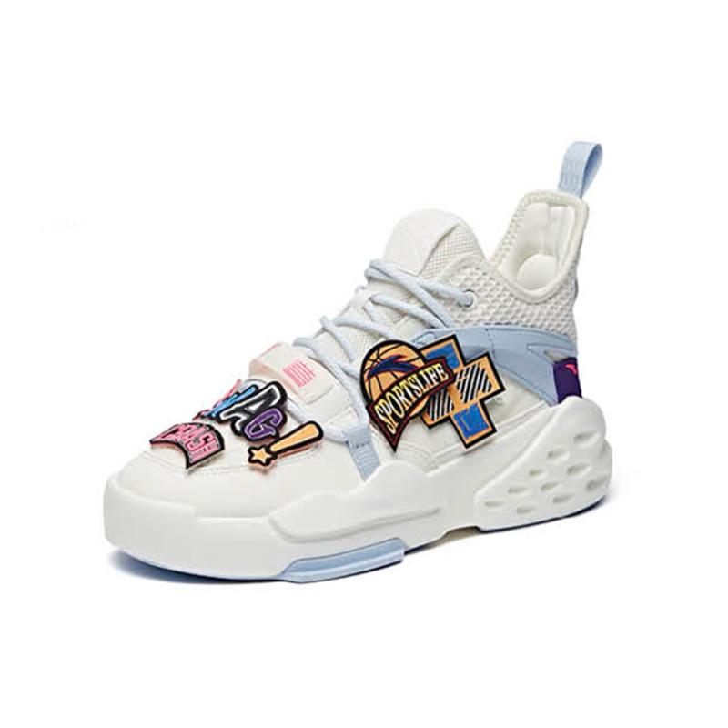 ANTA Baas Velcro 'White Blue' Women's Sneakers 122018087-3