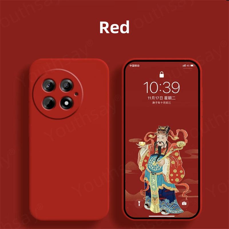 Luxury Case For Oneplus 13 Case Cover Oneplus 13 12 12R 11 Funda Coque Soft Liquid Silicone Phone Bumper Oneplus 13